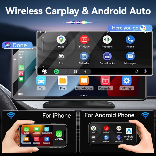 VENBES 9" Wireless CarPlay Display — Universal Car Screen